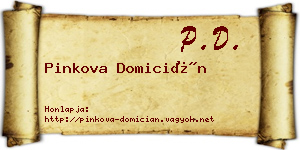 Pinkova Domicián névjegykártya